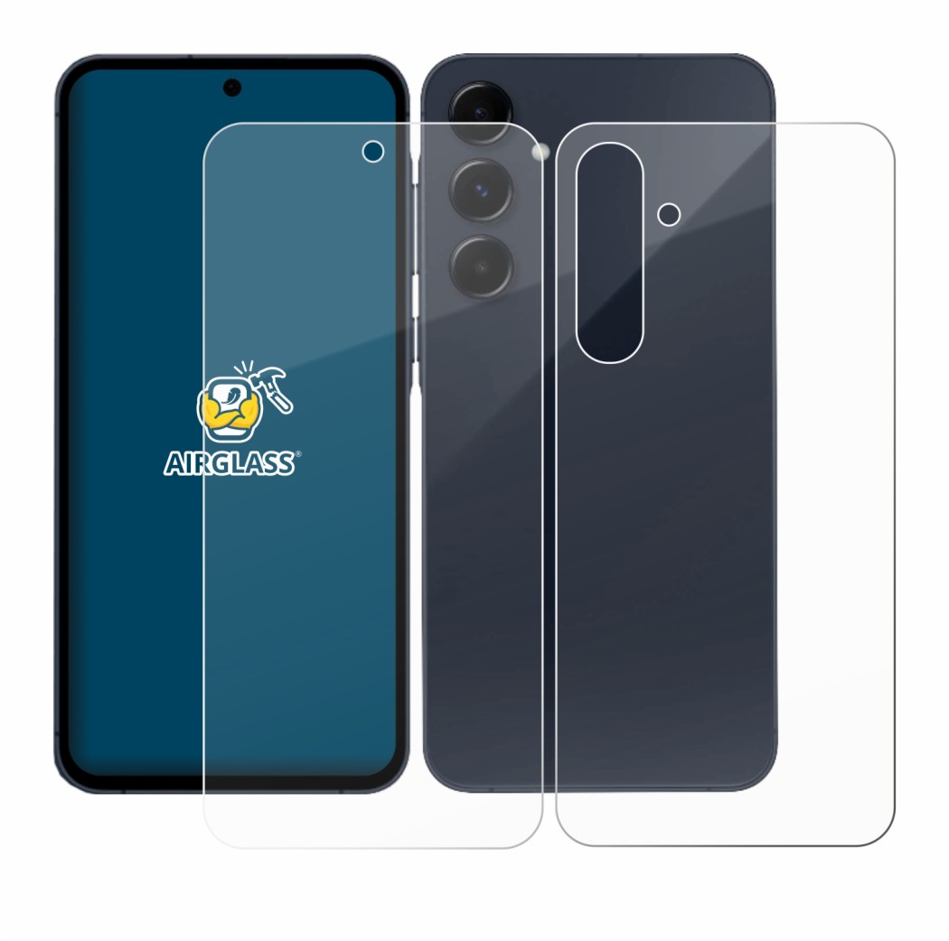 Imagen del dispositivo Samsung Galaxy A35 5G (Frontal+Trasero) con una amplia variedad de protectores de pantalla.