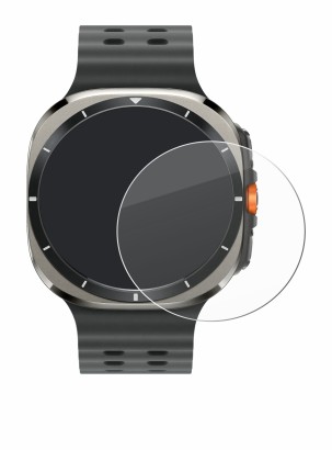 Abbildung des Geräts Samsung Galaxy Watch Ultra (47 mm) mit einer Vielzahl des Displayschutzes.