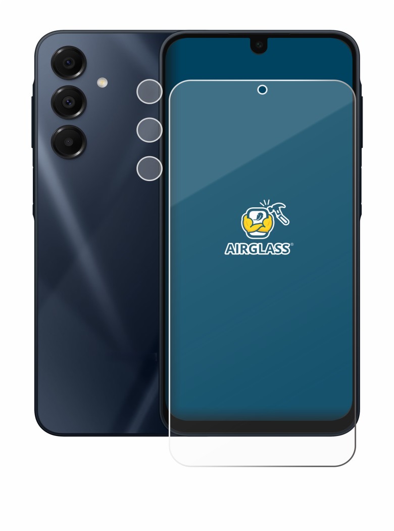 Imagen del dispositivo Samsung Galaxy A16 5G (Frontal+Cámara) con una amplia variedad de protectores de pantalla.