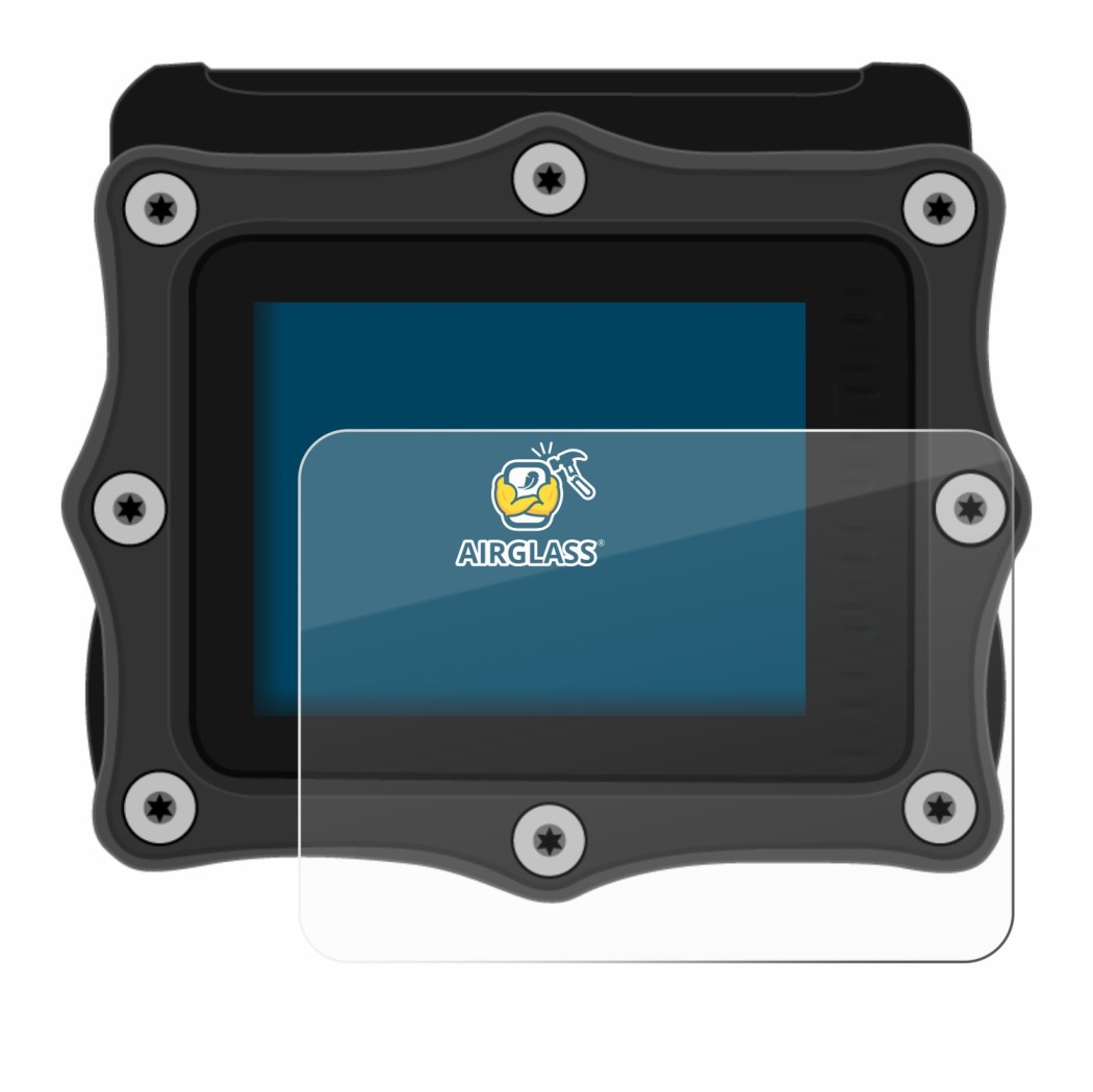 Image of the device Shearwater Perdix 2 with a wide variety of screen protectors.