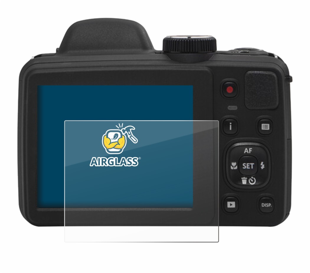 Image of the device Kodak Pixpro AZ405 with a wide variety of screen protectors.