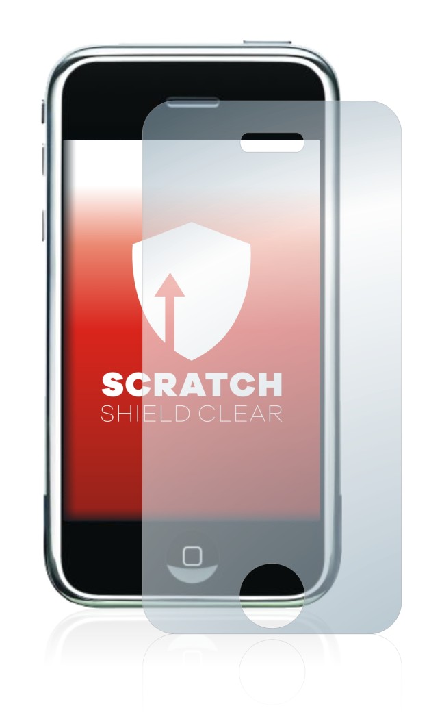Immagine del dispositivo Apple iPhone 2G con un'ampia varietà di protezioni per lo schermo.