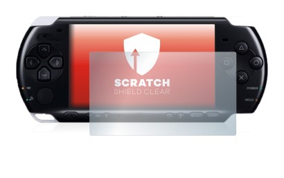 Image of the device Sony PSP 3004 with a wide variety of screen protectors.