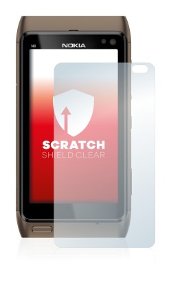 Image de l'appareil Nokia n8 avec une grande variété de protections d'écran.