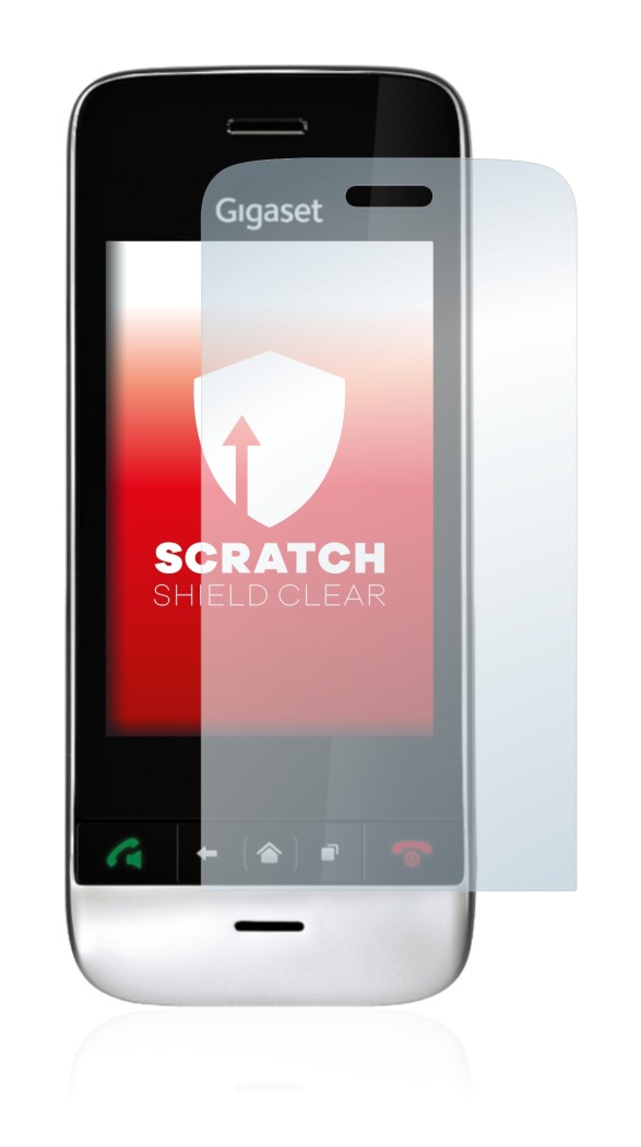 Image of the device Gigaset SL910 (oblong cutout) with a wide variety of screen protectors.