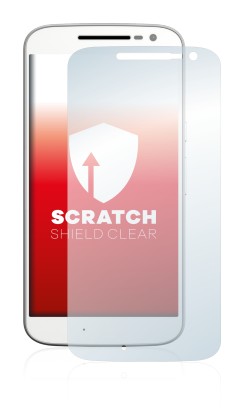 Immagine del dispositivo Motorola Moto G4 con un'ampia varietà di protezioni per lo schermo.