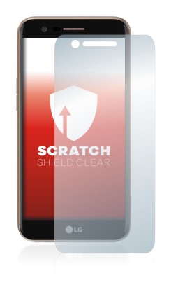 Image of the device LG K10 2017 with a wide variety of screen protectors.