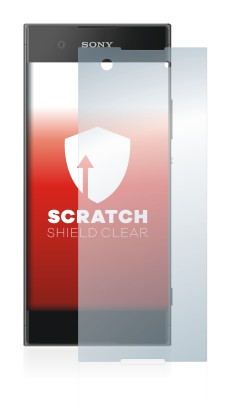 Image de l'appareil Sony Xperia XA1 avec une grande variété de protections d'écran.