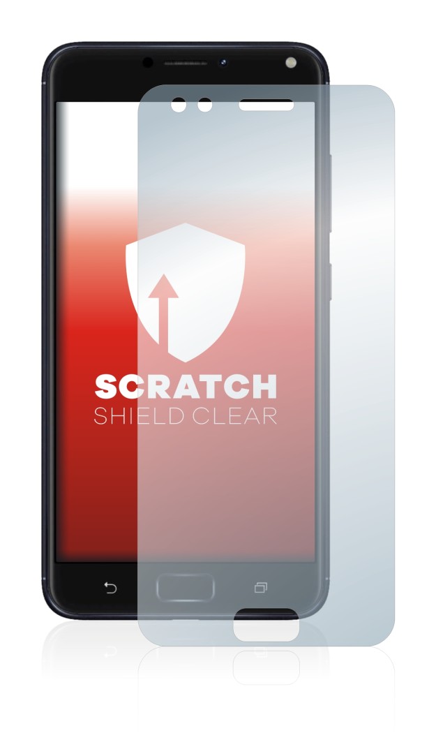 Image de l'appareil ASUS ZenFone 4 ZE554KL avec une grande variété de protections d'écran.