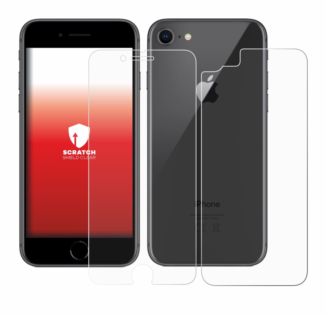 Imagen del dispositivo Apple iPhone 8 (Frontal+Trasero) con una amplia variedad de protectores de pantalla.