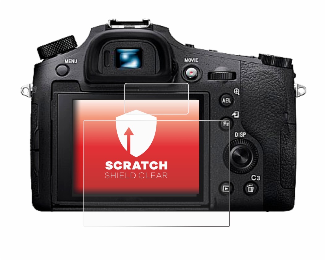 Image de l'appareil Sony Cyber-Shot DSC-RX10 IV avec une grande variété de protections d'écran.