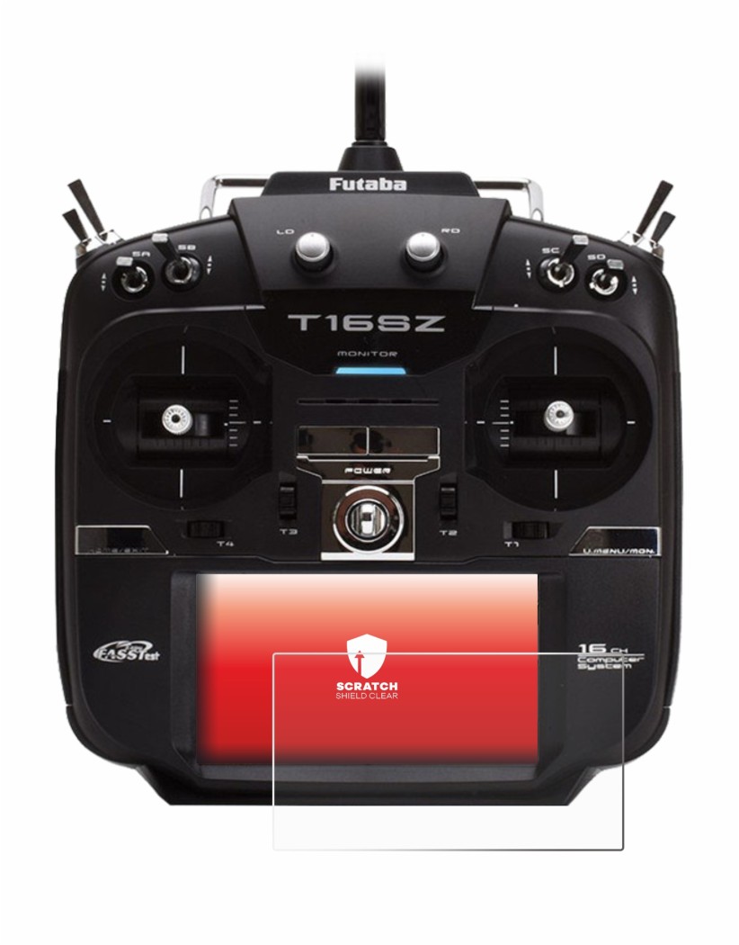 Imagen del dispositivo Robbe Futaba T16SZ con una amplia variedad de protectores de pantalla.