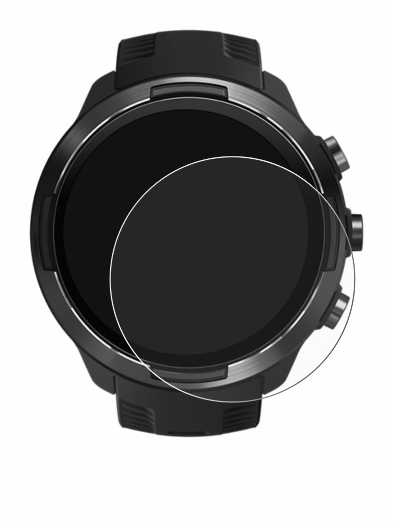 Image de l'appareil Suunto 9 avec une grande variété de protections d'écran.