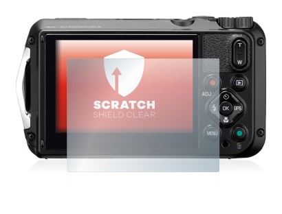 Image de l'appareil Ricoh WG-6 avec une grande variété de protections d'écran.