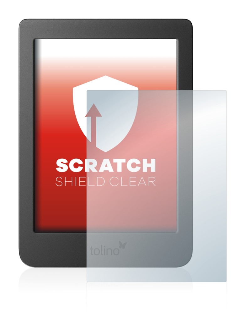 Image de l'appareil Tolino Page 2 avec une grande variété de protections d'écran.