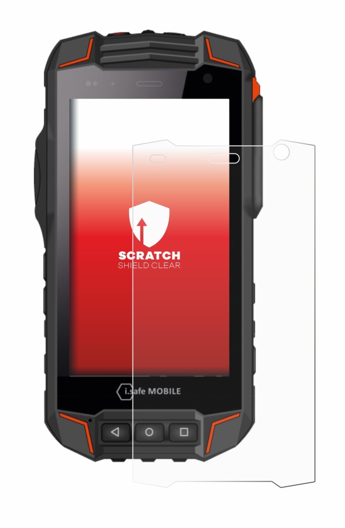 Imagen del dispositivo i.safe MOBILE IS530.1 con una amplia variedad de protectores de pantalla.
