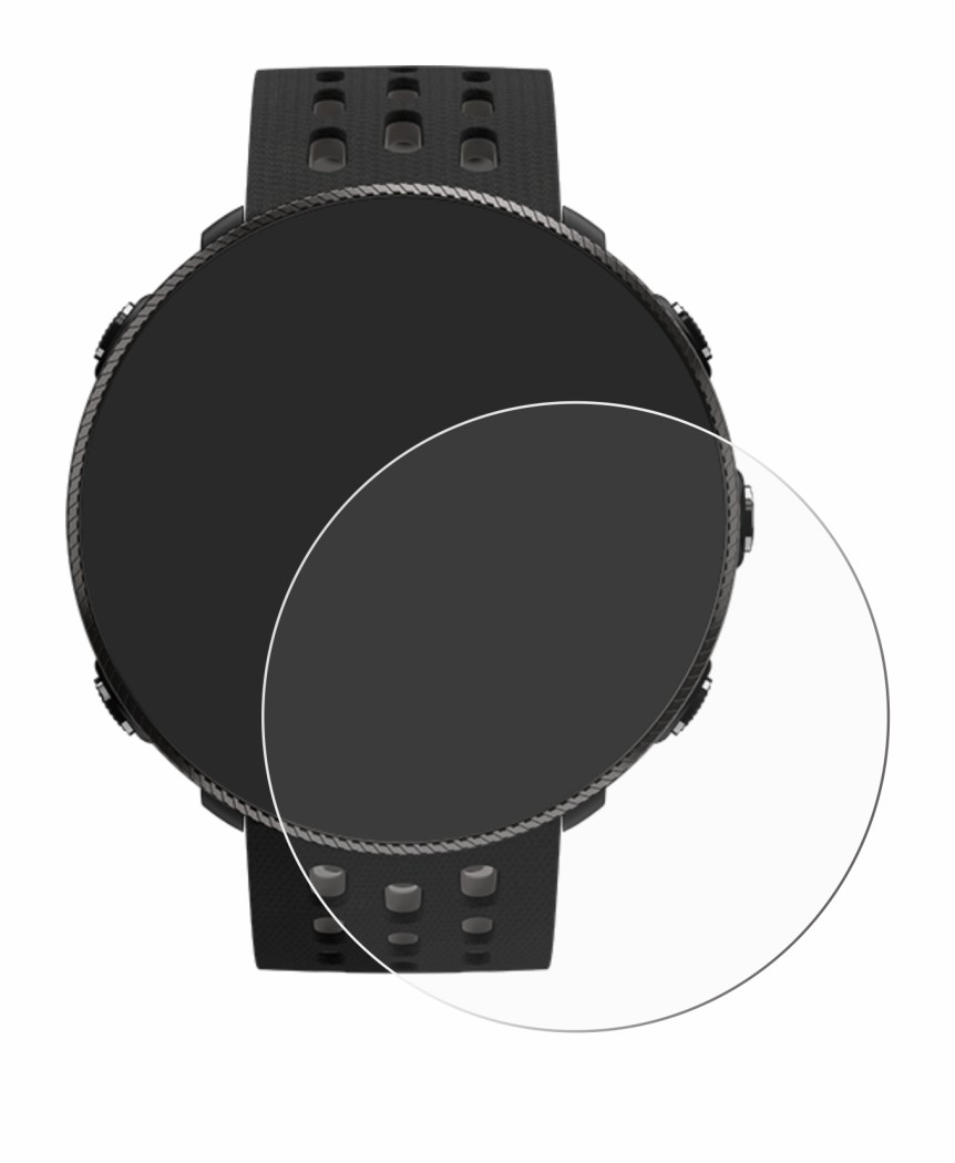 Image de l'appareil Polar Vantage M2 avec une grande variété de protections d'écran.