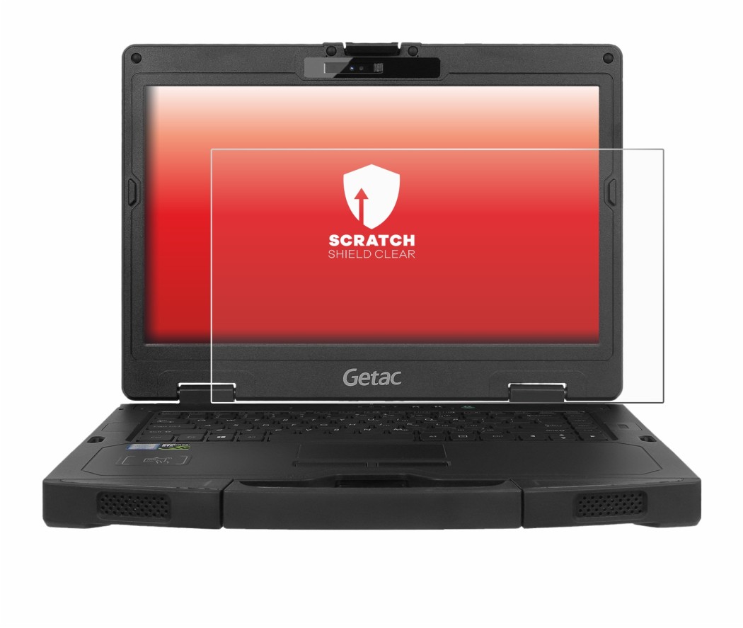 Image of the device Getac S410 with a wide variety of screen protectors.