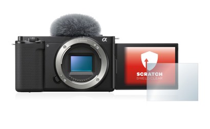 Immagine del dispositivo Sony Alpha ZV-E10 con un'ampia varietà di protezioni per lo schermo.