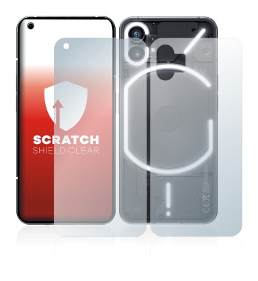 Image of the device Nothing Phone (1) (Front+Back) with a wide variety of screen protectors.