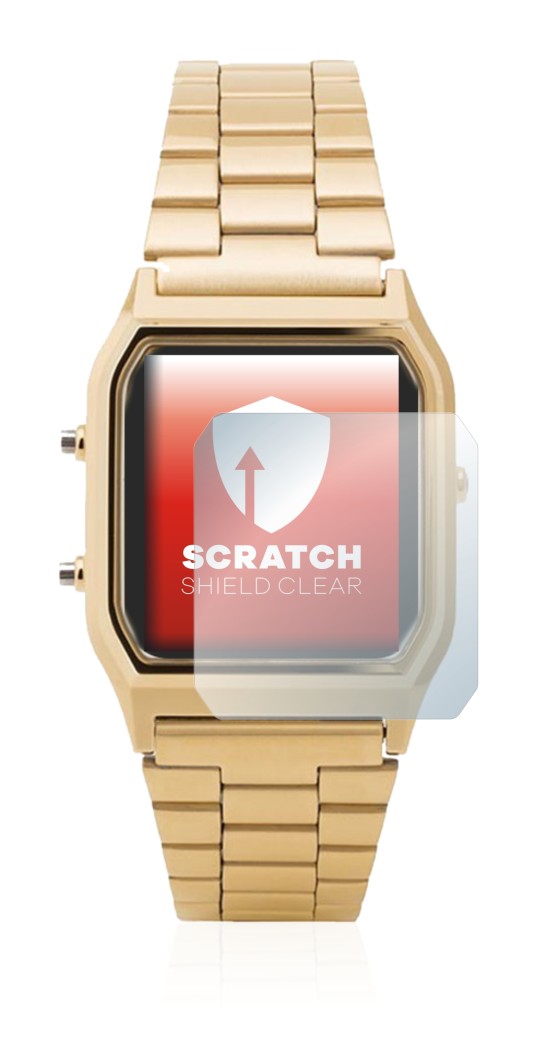 Immagine del dispositivo Casio AQ-230GA con un'ampia varietà di protezioni per lo schermo.