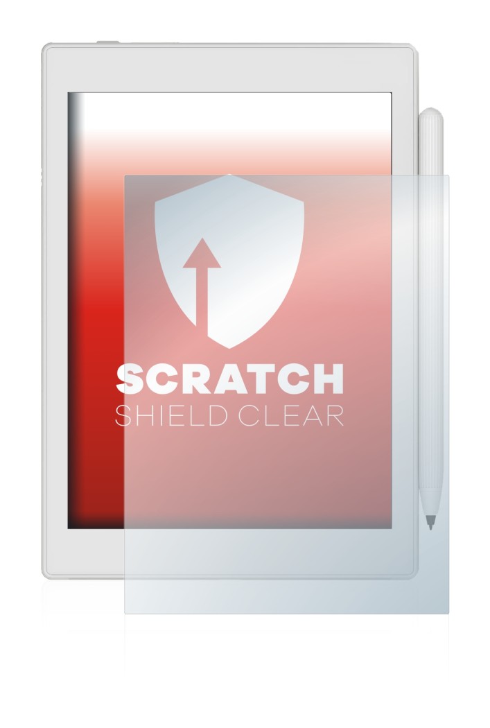 Immagine del dispositivo Boox Nova Air 2 con un'ampia varietà di protezioni per lo schermo.