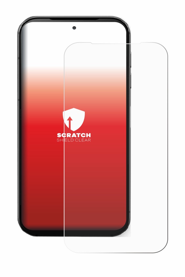 Abbildung des Geräts Fairphone 5 mit einer Vielzahl des Displayschutzes.