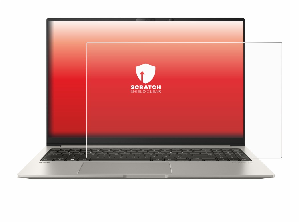 Image of the device ASUS ZenBook 15 OLED UM3504 with a wide variety of screen protectors.