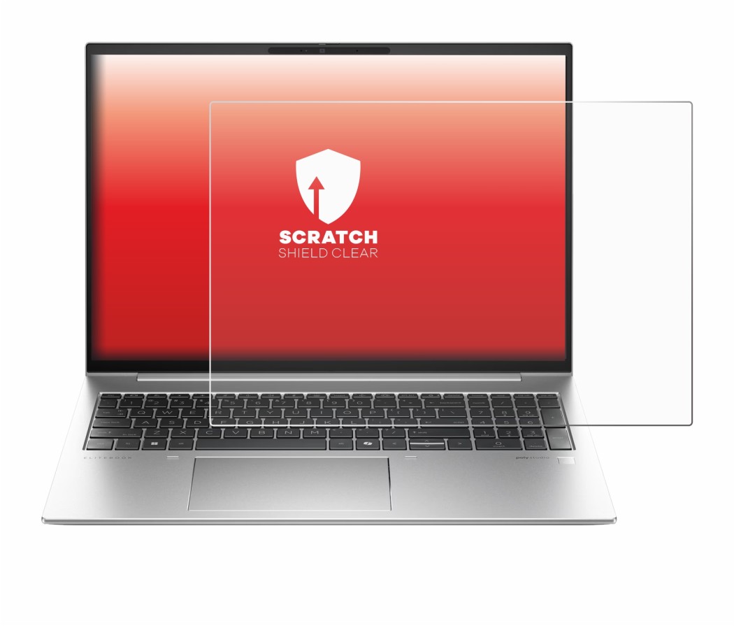 Abbildung des Geräts HP EliteBook 840 G11 mit einer Vielzahl des Displayschutzes.