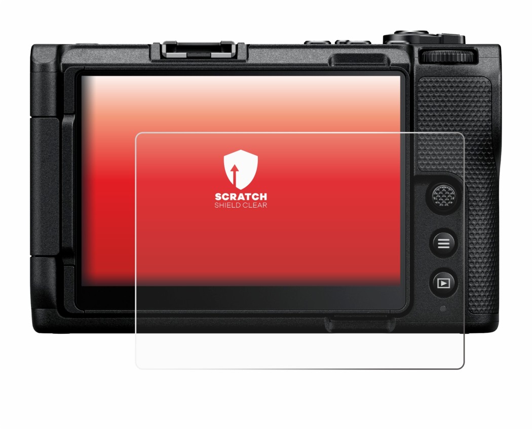 Image de l'appareil Nikon ZR avec une grande variété de protections d'écran.