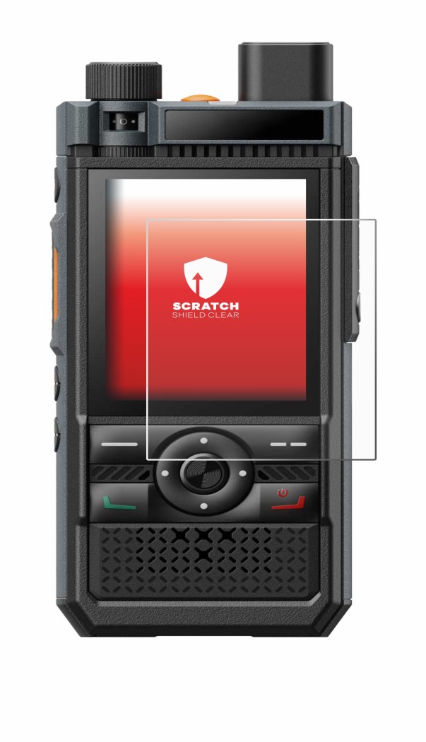 Immagine del dispositivo Hytera P50 con un'ampia varietà di protezioni per lo schermo.