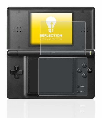 Image of the device Nintendo DS LITE with a wide variety of screen protectors.