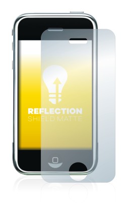 Abbildung des Geräts Apple iPhone 2G mit einer Vielzahl des Displayschutzes.