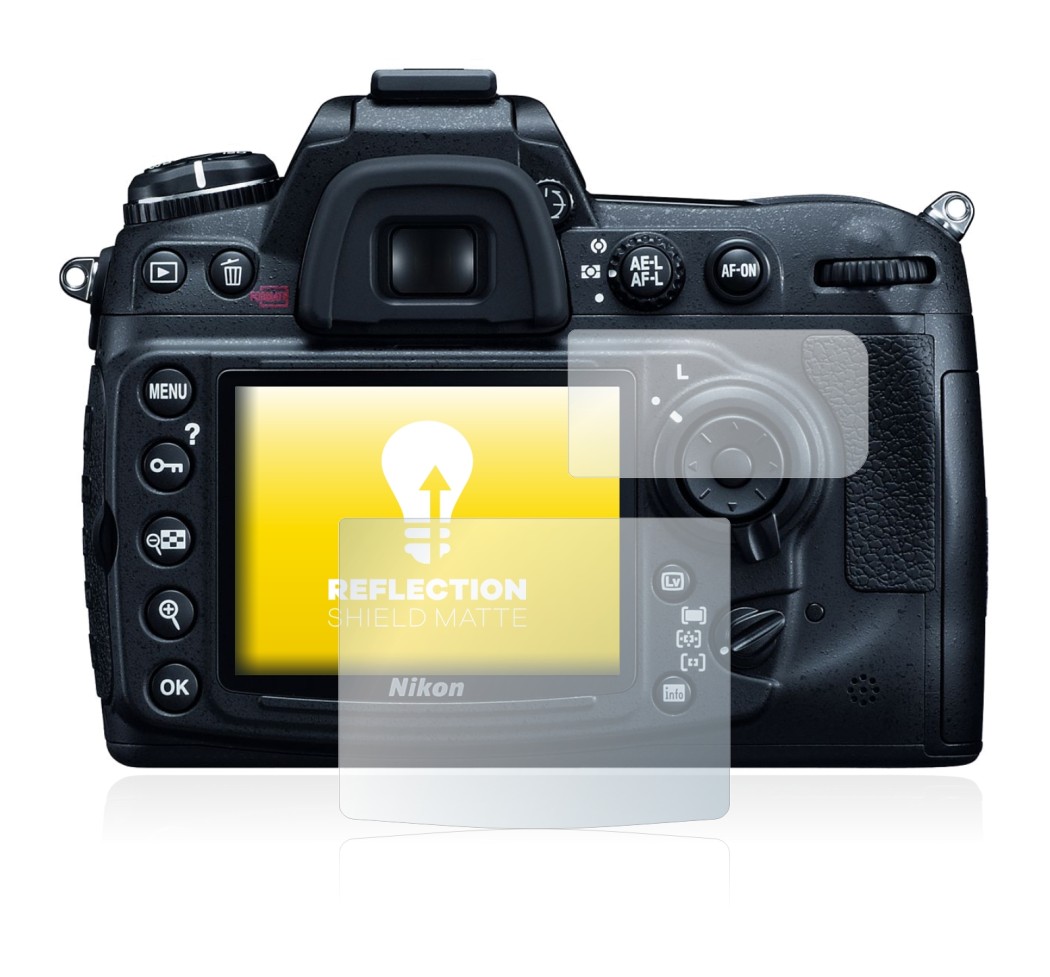 Image of the device Nikon D300 with a wide variety of screen protectors.
