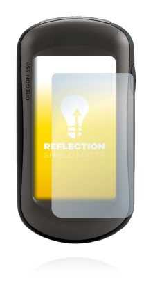 Image de l'appareil Garmin Oregon 550 avec une grande variété de protections d'écran.