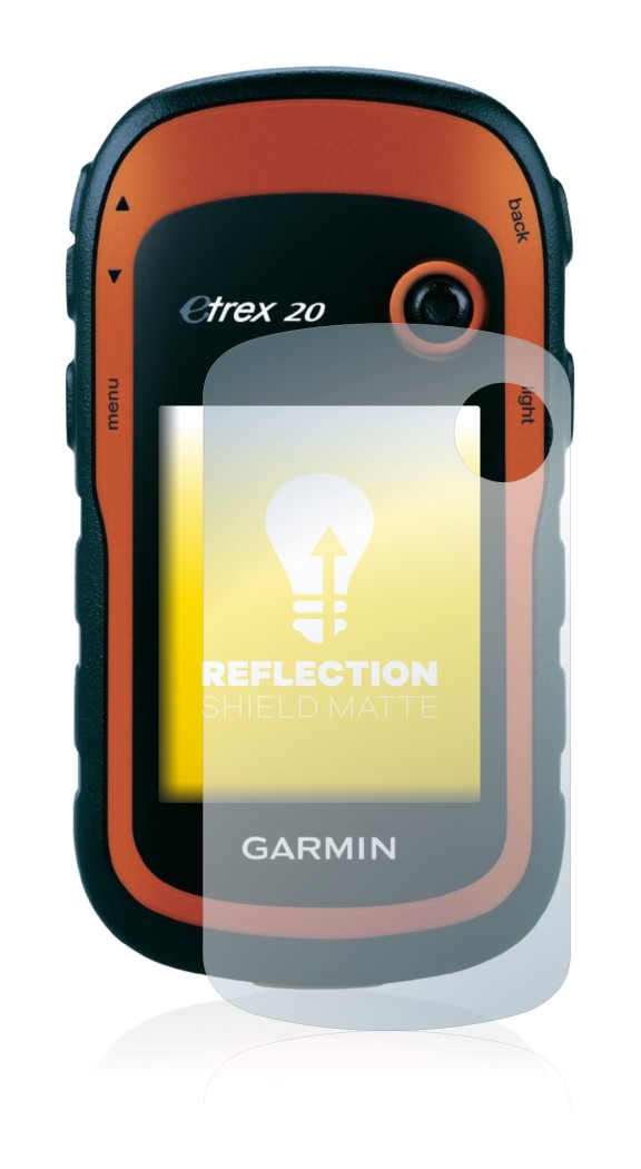 Image of the device Garmin eTrex 20 with a wide variety of screen protectors.