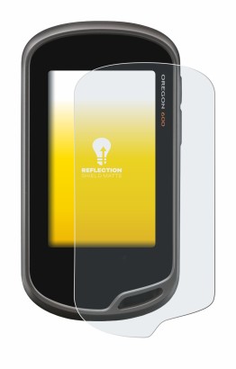 Immagine del dispositivo Garmin Oregon 600 con un'ampia varietà di protezioni per lo schermo.
