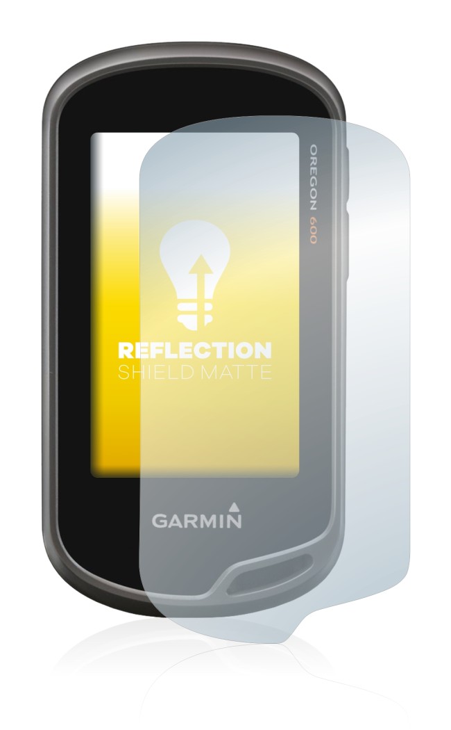 Immagine del dispositivo Garmin Oregon 650 con un'ampia varietà di protezioni per lo schermo.