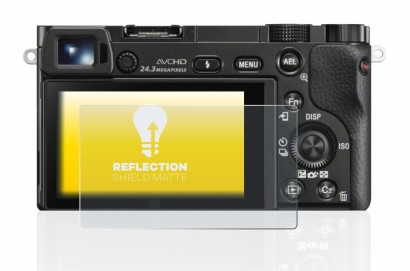 Image of the device Sony Alpha 6000 with a wide variety of screen protectors.
