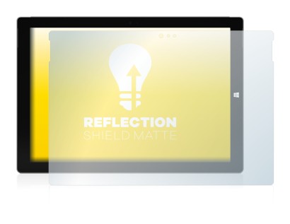 Immagine del dispositivo Microsoft Surface Pro 3 con un'ampia varietà di protezioni per lo schermo.