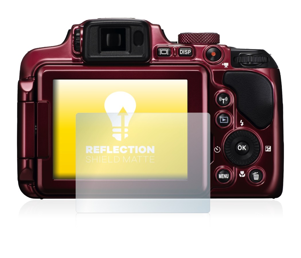 Image of the device Nikon Coolpix P610 with a wide variety of screen protectors.