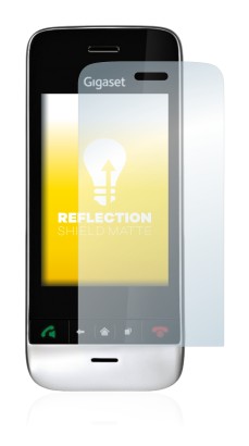 Image de l'appareil Gigaset SL910 (découpe allongée) avec une grande variété de protections d'écran.