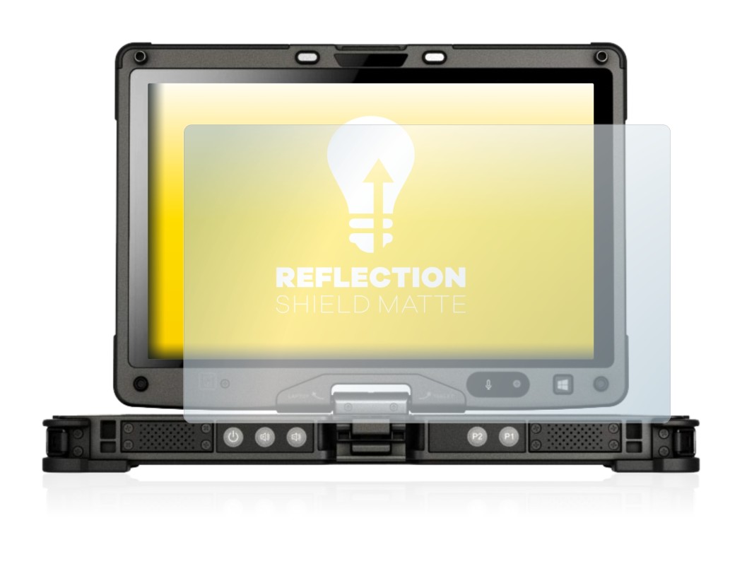 Immagine del dispositivo Getac V110 con un'ampia varietà di protezioni per lo schermo.