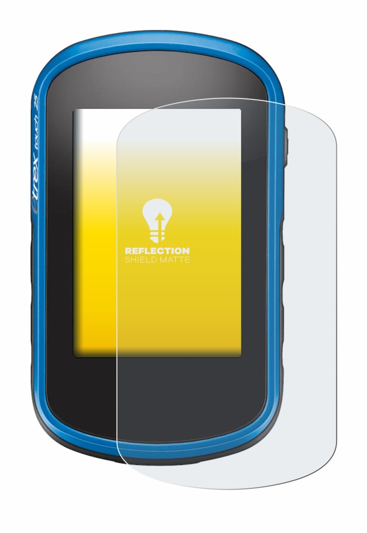 Image of the device Garmin eTrex Touch 35 with a wide variety of screen protectors.