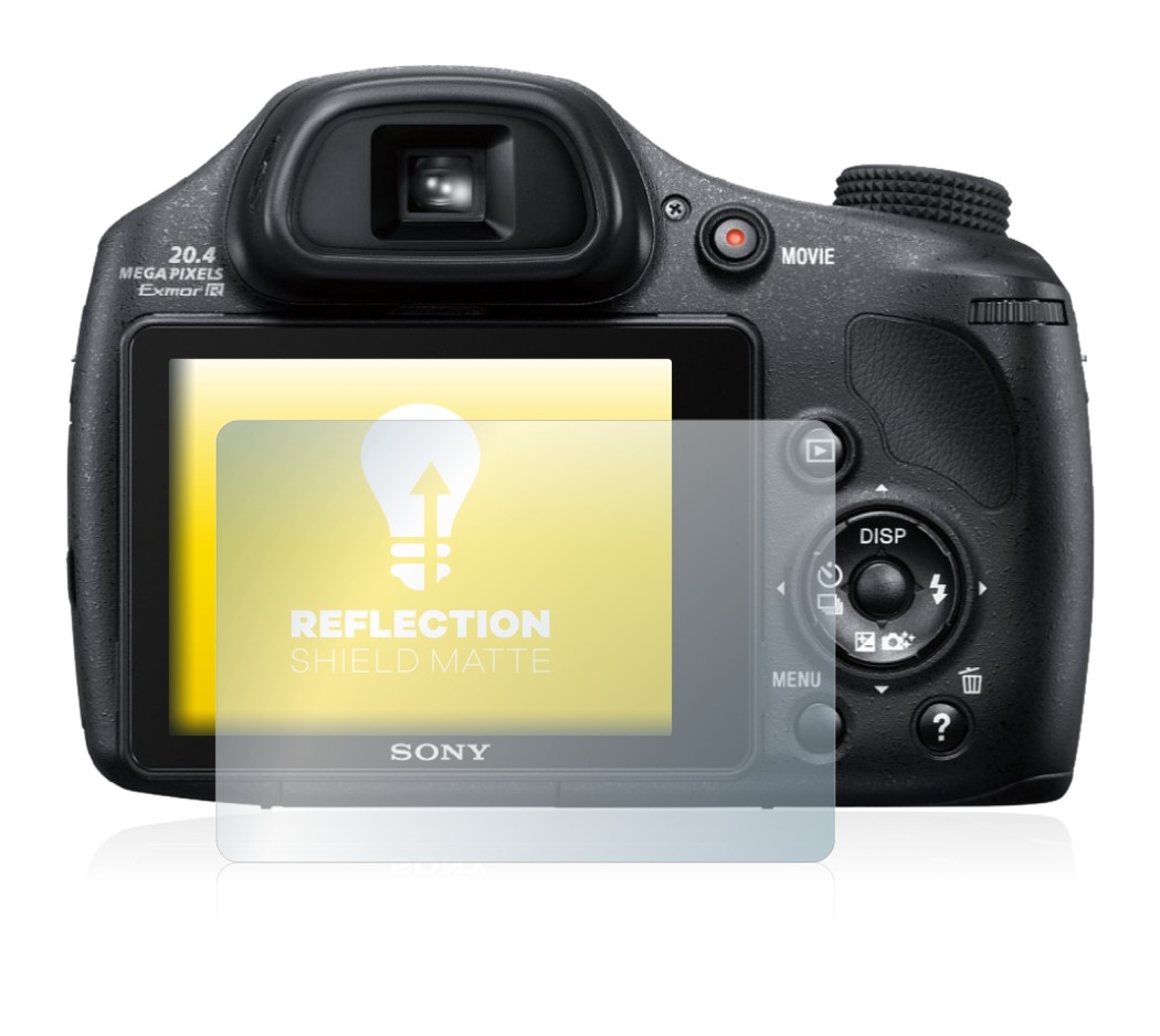 Image of the device Sony Cyber-Shot DSC-HX350 with a wide variety of screen protectors.