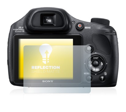 Image of the device Sony Cyber-Shot DSC-HX350 with a wide variety of screen protectors.