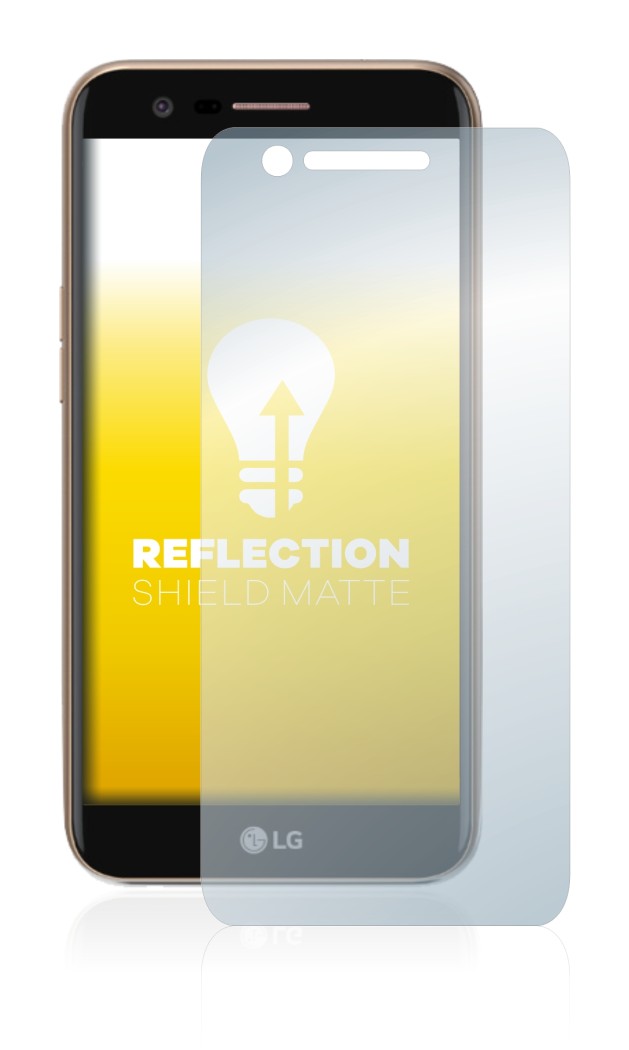 Image of the device LG K10 2017 with a wide variety of screen protectors.