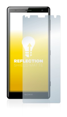 Immagine del dispositivo Sony Xperia XZ2 con un'ampia varietà di protezioni per lo schermo.