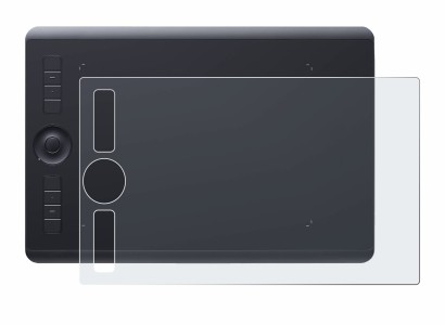 Imagen del dispositivo Wacom Intuos Pro M (2017) con una amplia variedad de protectores de pantalla.