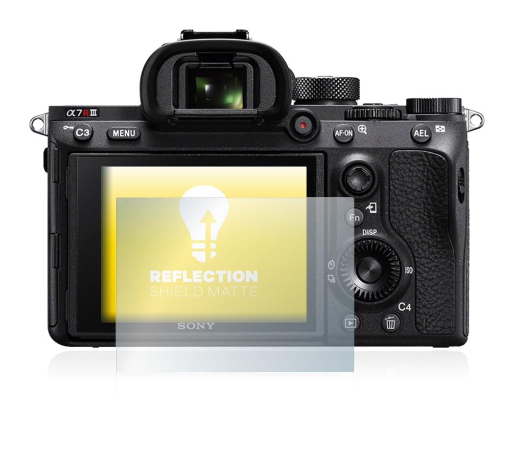 Image de l'appareil Sony Alpha 7R III avec une grande variété de protections d'écran.